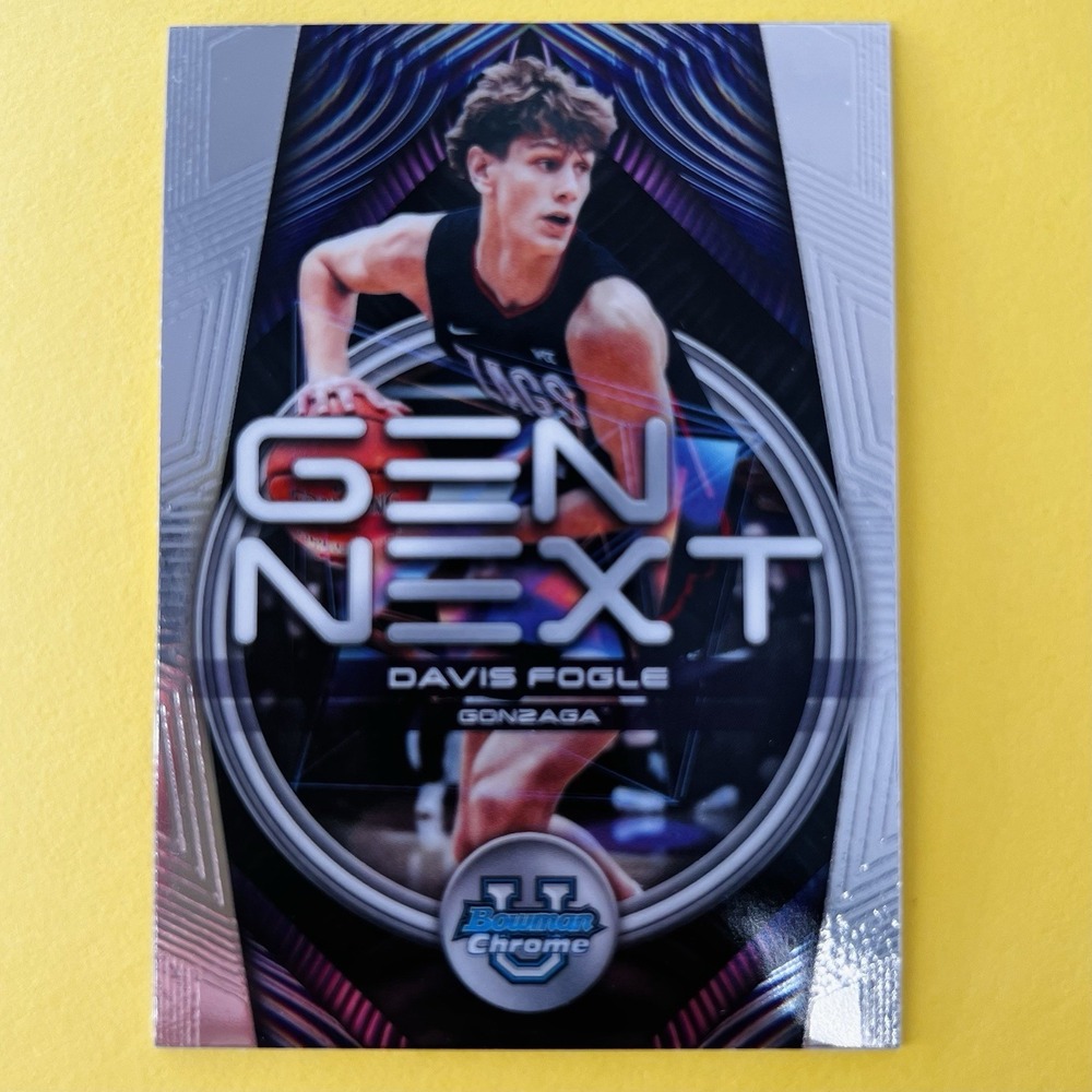 2025/26 Bowman Chrome U Basketball Davis Fogle Gen Next Insert GN-18 Gonzaga